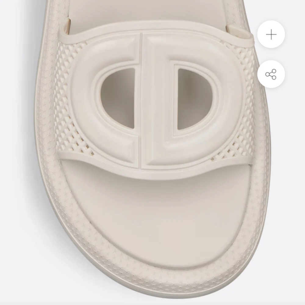 $720 Dior AUTHENTIC Rubber Dioriviera DClub Slide Sandals White EU 37 US 7 BNIB - Picture 4 of 11